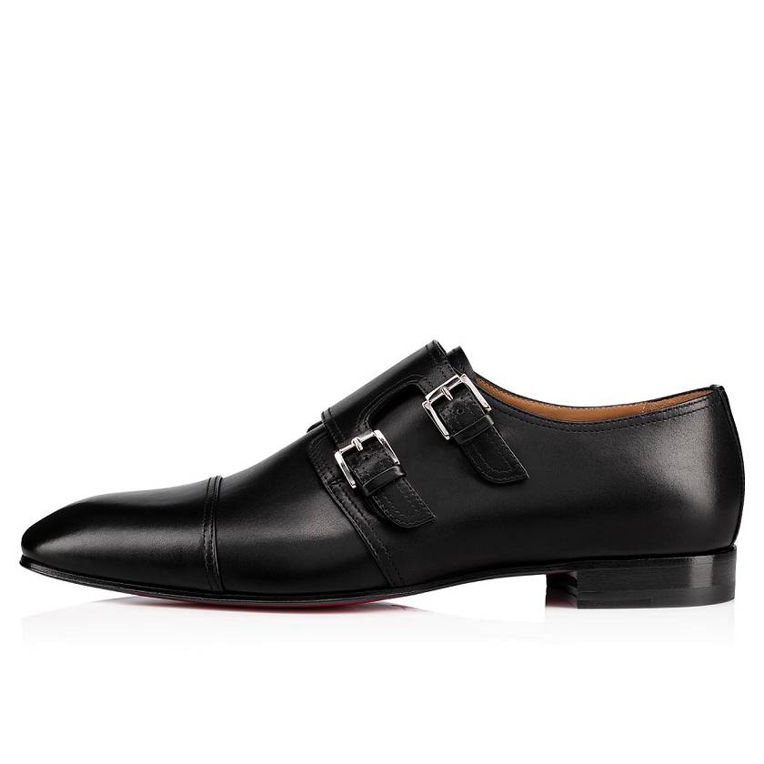 Men's Christian Louboutin Mortimer Calf Dress Shoes - Black [6184-209]